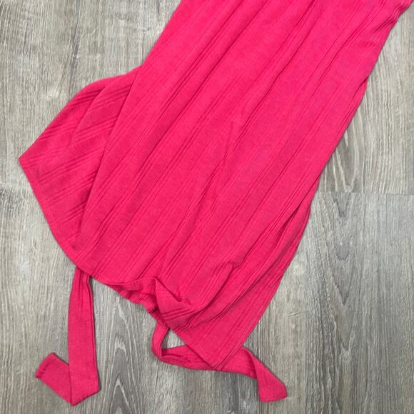 Lane Bryant Ribbed Twisted Strap Pink Sleeveless Midi Dress - Size 18-20 - NWT - Picture 7 of 9